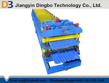 Steel Tile Roll Forming Machine 18 Groups Rollers / Hydraulic Control System for Fencing